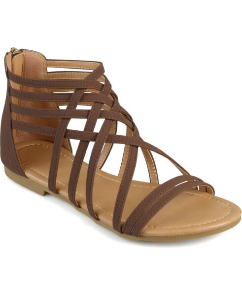 Women's Hanni Wide Width Crisscross Strappy Flat Sandals