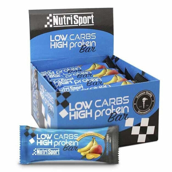 NUTRISPORT Low Carb High Protein 16 Units Banana And Mango Energy Bars Box