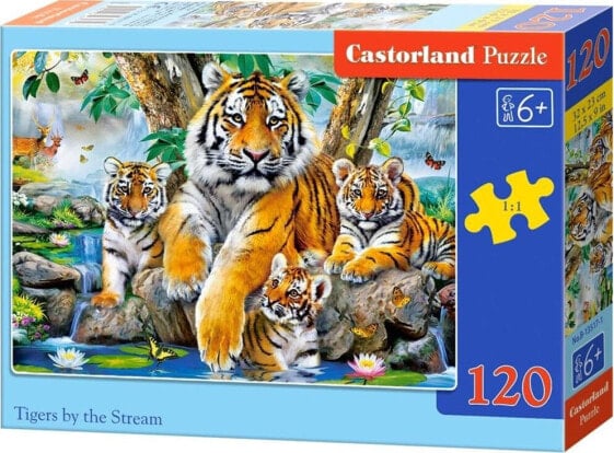 Castorland Puzzle 120 Tigers by the Stream CASTOR