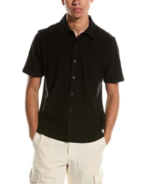 Vince Heavy Slub Shirt Men's Black Xs