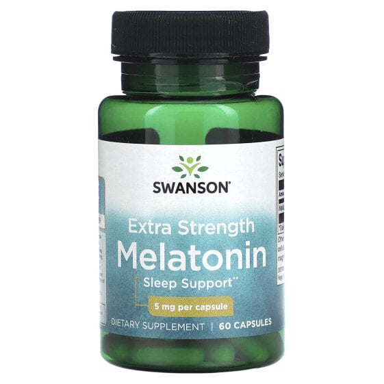 Витамины для здорового сна Swanson Extra Strength Melatonin, 5 мг, 60 капсул