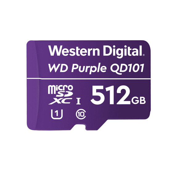 WD Purple SC QD101 - 512 GB - MicroSDXC - Class 10 - Class 1 (U1) - Purple