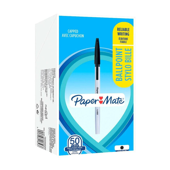 Ручка шариковая PAPER MATE 045 M 1.0 мм с крышкой