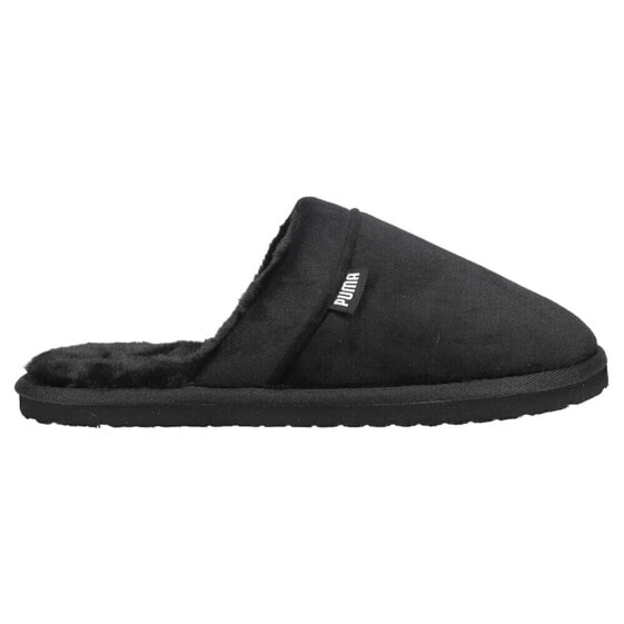 Тапочки на меху Puma Fluff Bx Scuff Женские черные Casual