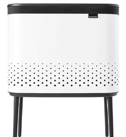 Brabantia Bo Laundry Bin, 60 L, Rectangular, MDF, White, Black