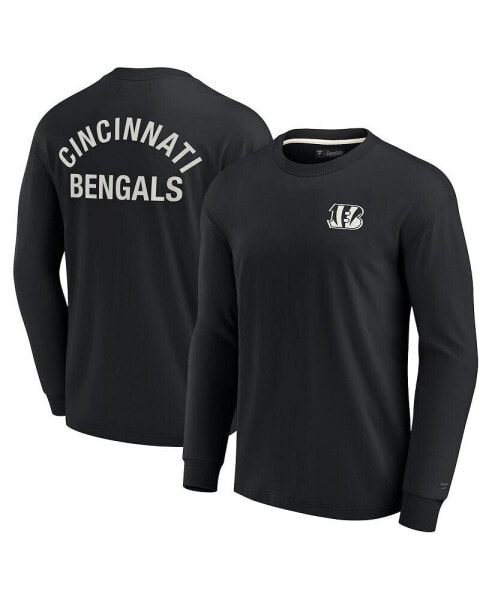 Men's and Women's Black Cincinnati Bengals Super Soft Long Sleeve T-shirt