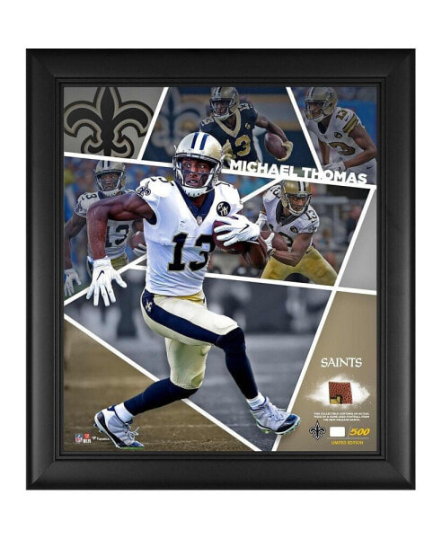 Michael Thomas New Orleans Saints Framed 15" x 17" Impact Player Collage with a Piece of Game-Used Football - Limited Edition of 500