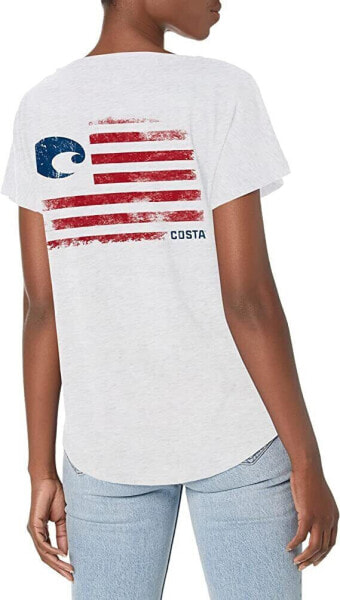 Save 50% Costa Woman's Pride USA T-Shirt | White | Free Ship & Returns