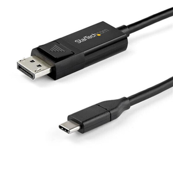 StarTech.com 6ft (2m) USB C to DisplayPort 1.4 Cable 8K 60Hz/4K - Bidirectional DP to USB-C or USB-C to DP Reversible Video Adapter Cable -HBR3/HDR/DSC - USB Type C/TB3 Monitor Cable (CDP2DP142MBD), 2 m, USB Type-C, DisplayPort, Male, Male, Straight