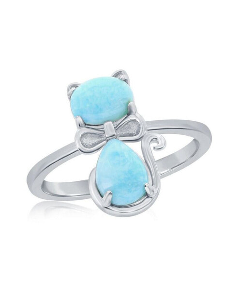 Кольцо CARIBBEAN TREASURES Larimar Cat