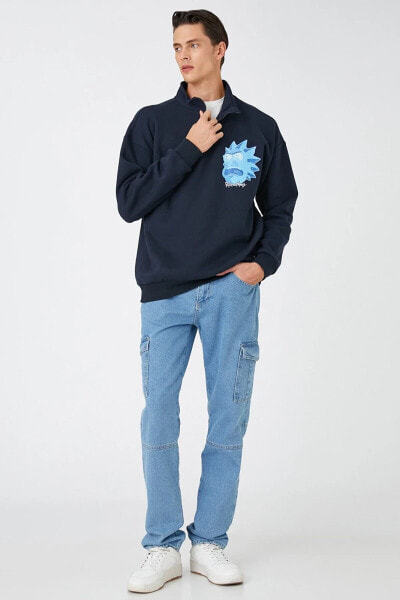 Erkek Dark Indıgo Sweatshirt 3WAM70532MK