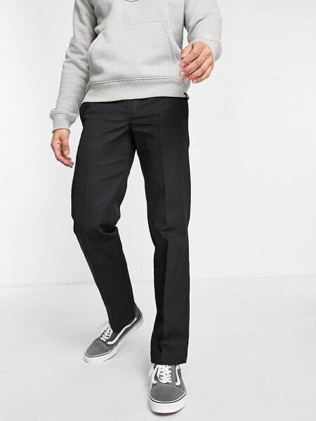 Dickies 873 slim straight fit work chino trousers in black