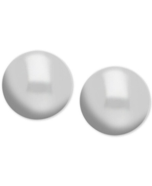 Ball Stud Silver Plate Earrings