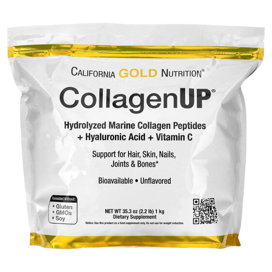 CollagenUP, Hydrolyzed Marine Collagen Peptides with Hyaluronic Acid and Vitamin C, Unflavored, 2.2 lbs (1 kg)