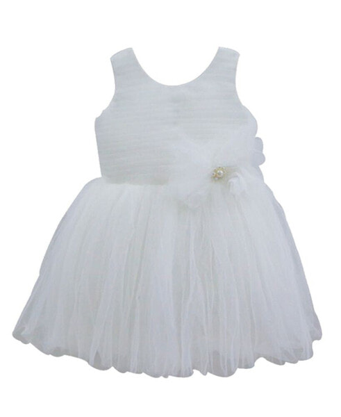 Платье для малышей Popatu безрукавное с бантом и цветком