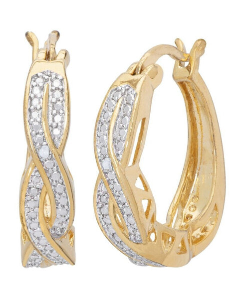 Diamond Accent Infinity Hoop Earrings