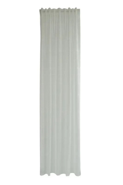 Gardine transparent mit Streifen in Weiß