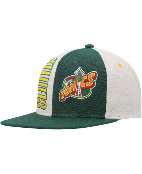 Men's Cream, Green Seattle SuperSonics Hardwood Classics Pop Snapback Hat