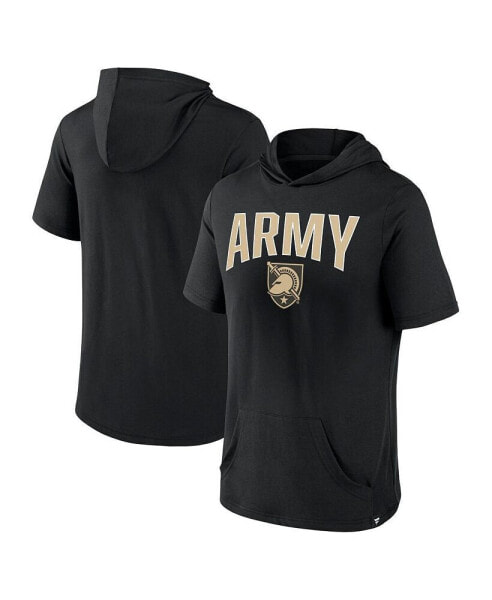 Men's Black Army Black Knights Outline Lower Arch Hoodie T-shirt