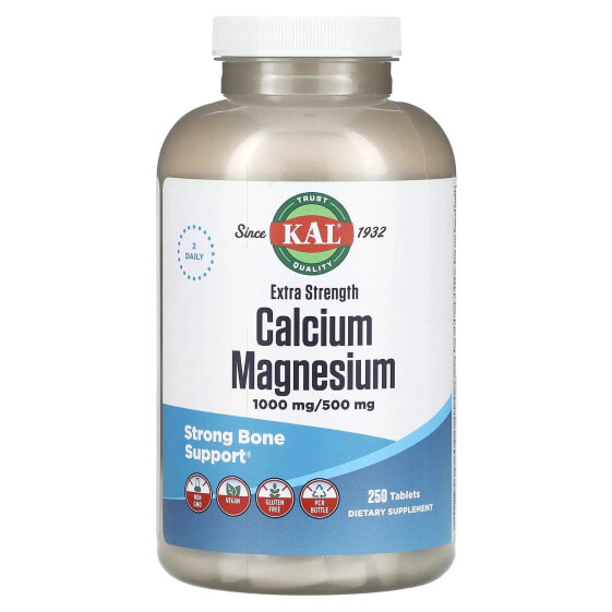 Calcium Magnesium, Extra Strength, 250 Tablets