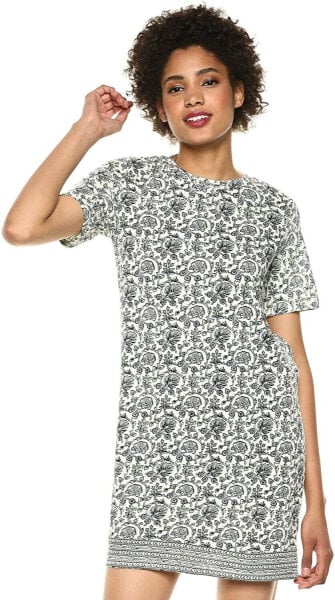 Платье Lucky Brand 254024 Womens Woodblock Print T-Shirt Зеленое Мульти, размер X-Small