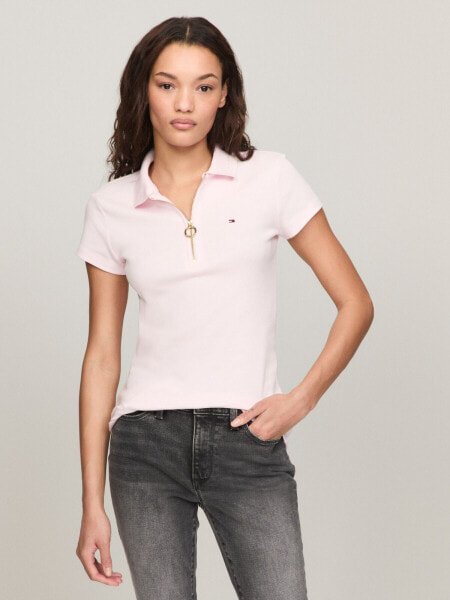 Slim Fit Zip Polo