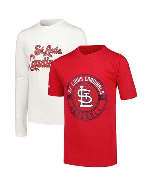 Big Boys Red, White St. Louis Cardinals T-shirt Combo Set