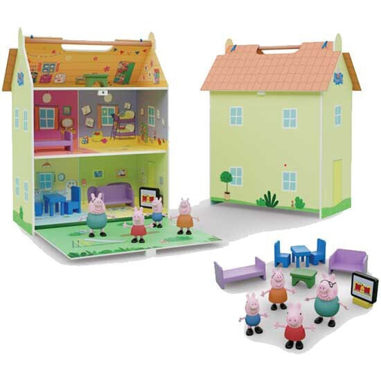 PEPPA PIG Wooden House With 4 Characters