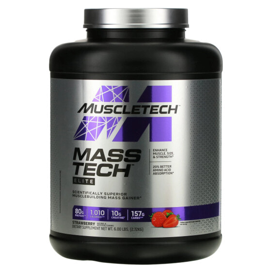 Гейнер MuscleTech Mass Tech Elite, Шоколадный торт, 6 фунтов (2,72 кг)