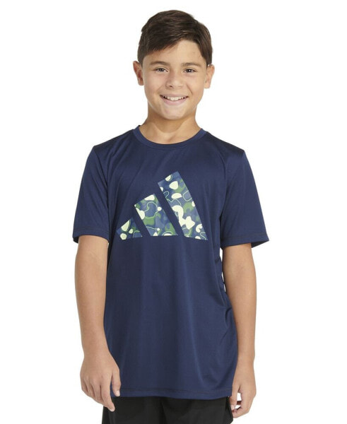 Big Boys Short-Sleeve Pebble Camo Logo Graphic T-Shirt