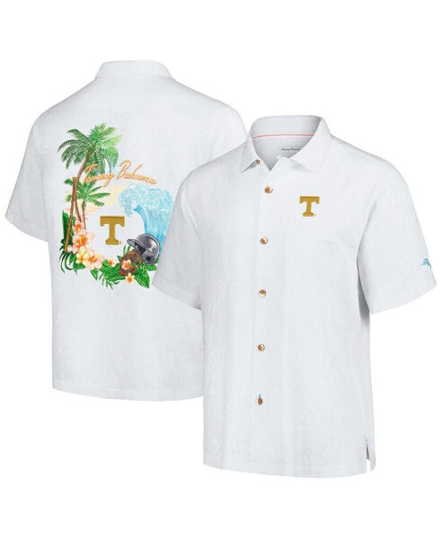 Men's White Tennessee Volunteers Castaway Game Camp Button-Up Shirt