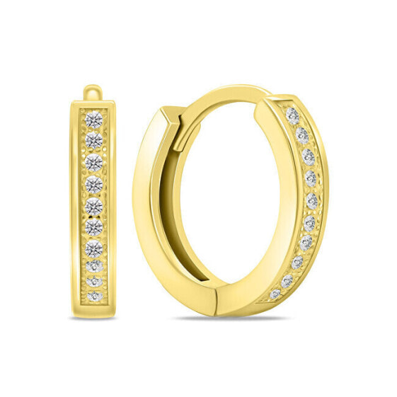 Timeless gold-plated rings with zircons EA940Y