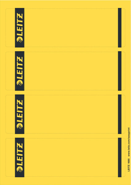 Esselte Leitz PC printable Spine Labels for standard lever arch files - Yellow - Rectangle - Ring binder - Paper - 80 g/m² - 61 mm
