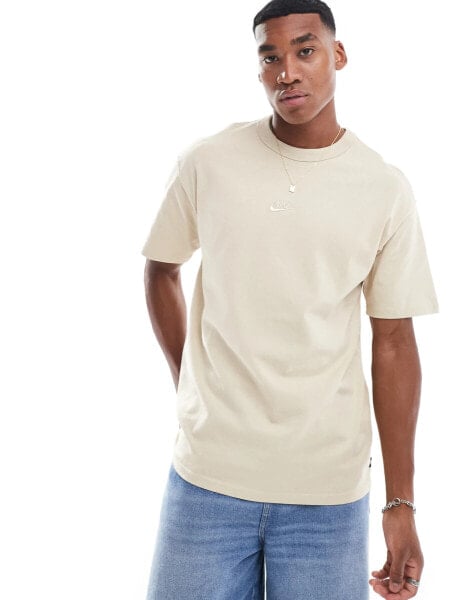 Nike Premium heavyweight oversized t-shirt in cream