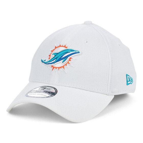 Бейсболка классическая New Era miami Dolphins White Team Classic 39THIRTY