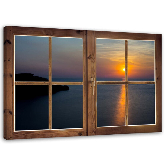 Wandbilder Fensterblick Sonnenuntergang