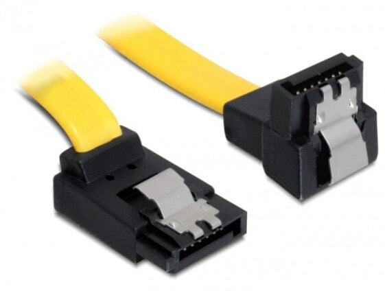 Delock SATA кабель 0.5m M/M - 0.5 м - Желтый