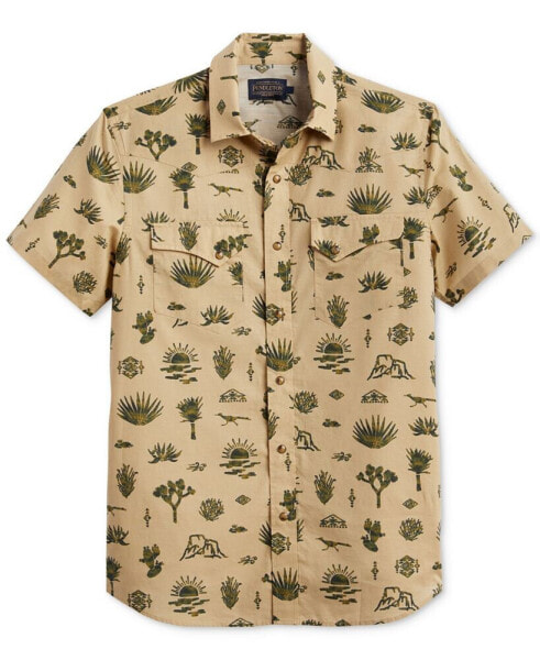 Men's Laramie Desert Print Short Sleeve Button-Front Shirt