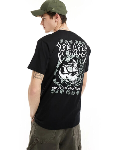 Vans lucky streak back print t-shirt in black