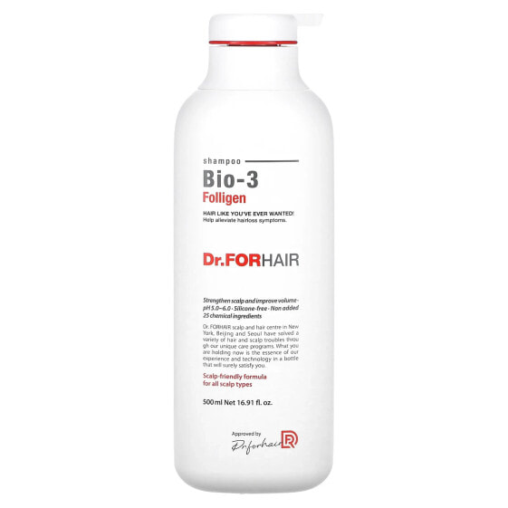 Dr.ForHair, Folligen, шампунь, Bio-3, 500 мл (16,91 жидк. Унции)