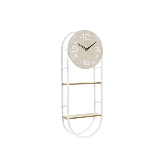 Настенное часы DKD Home Decor Натуральный Металл MDF Белый (25,5 x 11,5 x 71 cm)
