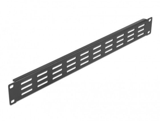 Delock 66679 - Vented blank panel - Black - Metal - 1U - 48.3 cm (19") - 44 mm