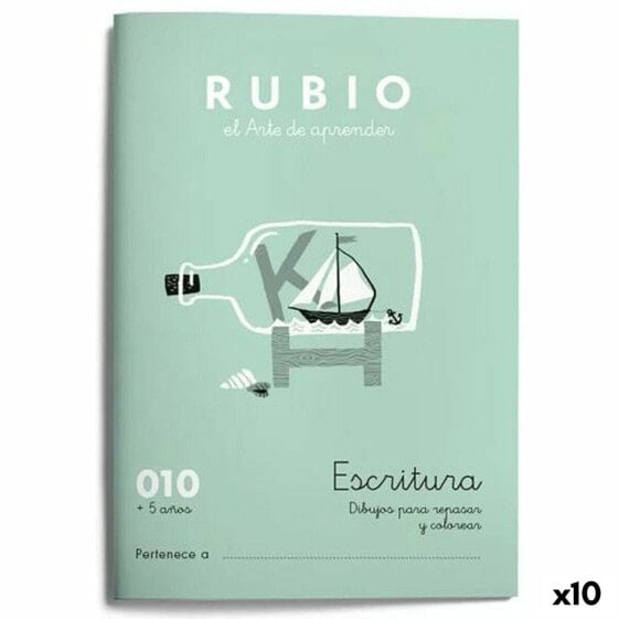 Тетрадь для письма и каллиграфии Rubio Nº10 A5 испанский 20 Листов (10 штук) Cuadernos Rubio