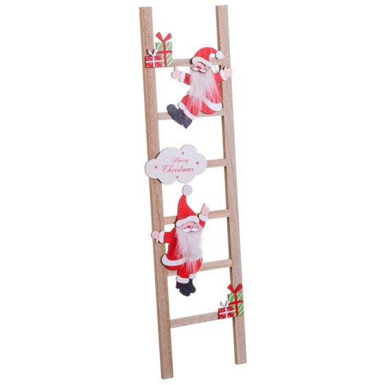 Новогоднее украшение Разноцветный Деревянный лестница Дед Мороз 17 x 1,8 x 60 cm
