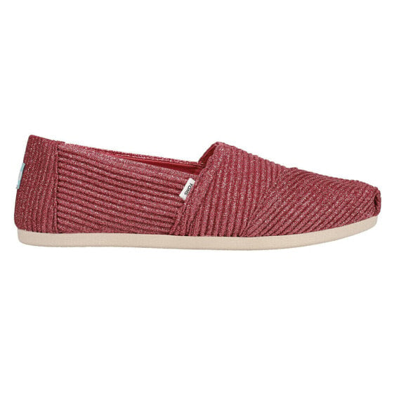 TOMS Alpargata Slip On Womens Red Flats Casual 10018776T