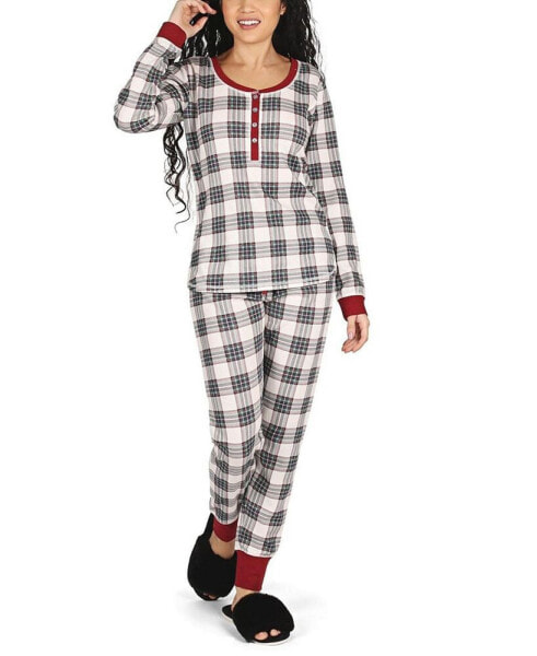 Women's Plaid Matching Pajama 2 Piece Set