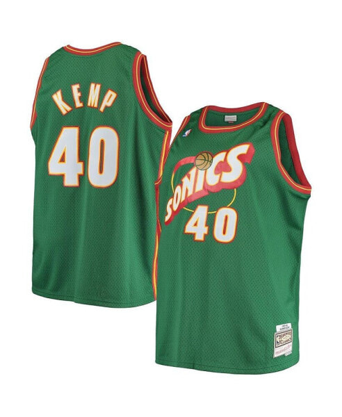 Men's Shawn Kemp Green Seattle SuperSonics Big and Tall Hardwood Classics Jersey