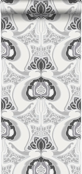 Tapete Jugendstil-Blumenmuster