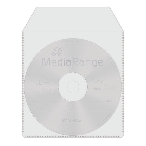 MEDIARANGE BOX64 - Sleeve case - 1 discs - Grey - Plastic - 120 mm - 128 mm