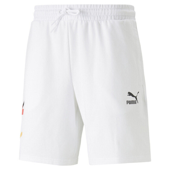 Puma Swxp Worldwide 8 Inch Shorts Mens White Casual Athletic Bottoms 62250102